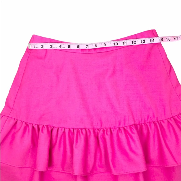 J. Crew Pink Wool Blend Tiered Ruffle Skirt - Picture 5 of 9